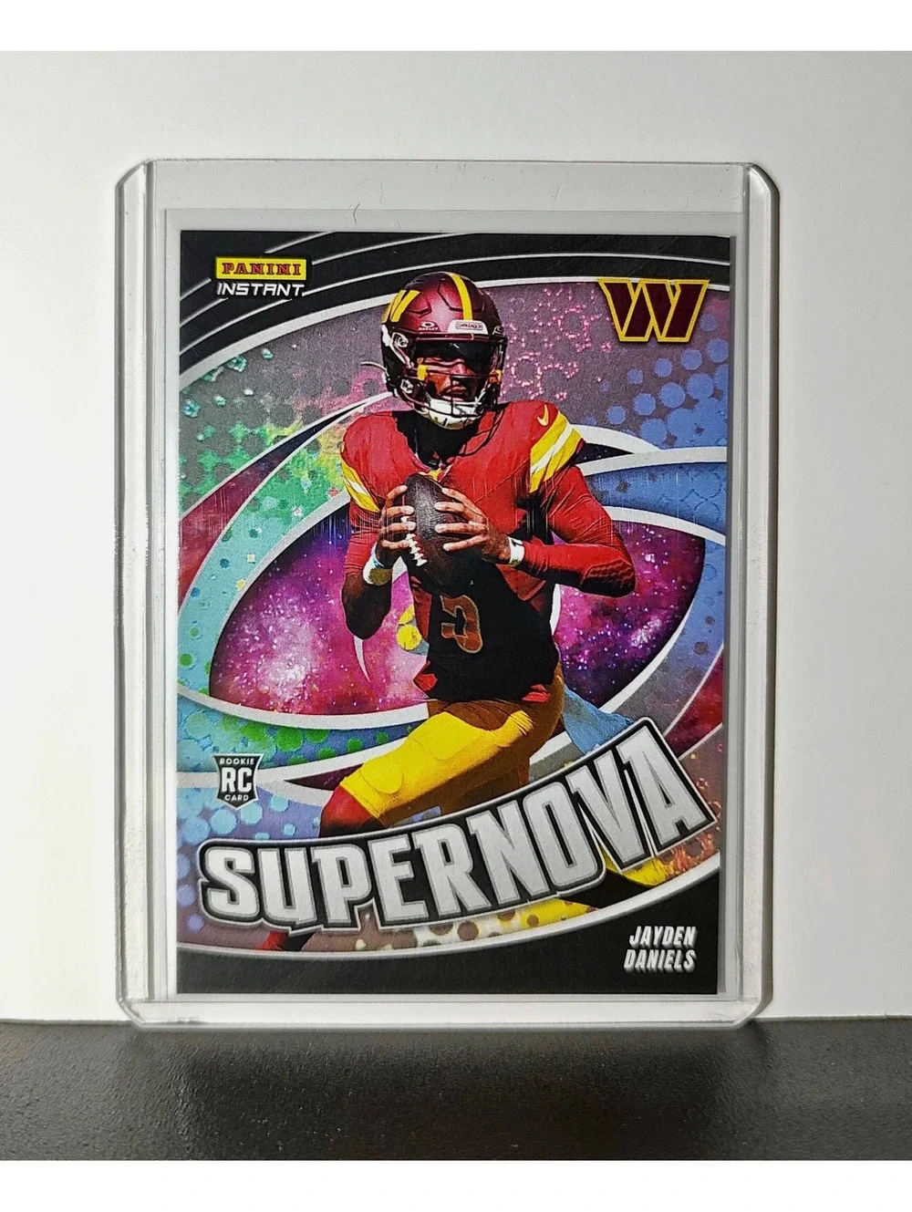 Jayden Daniels Rookie Panini NFL Football Cards Set of 5 with Acrylic Display